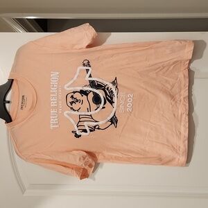 True Religion Mens light pink t shirt Size S
